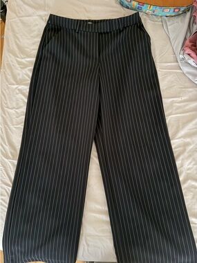 Express Black Pinstripe Trousers